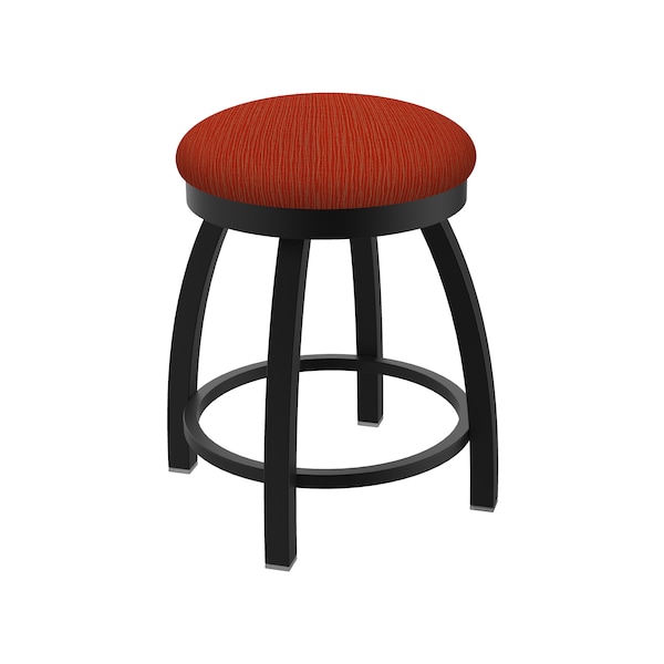 18" Swivel Vanity Stool, Black Wrinkle, Graph Poppy Seat